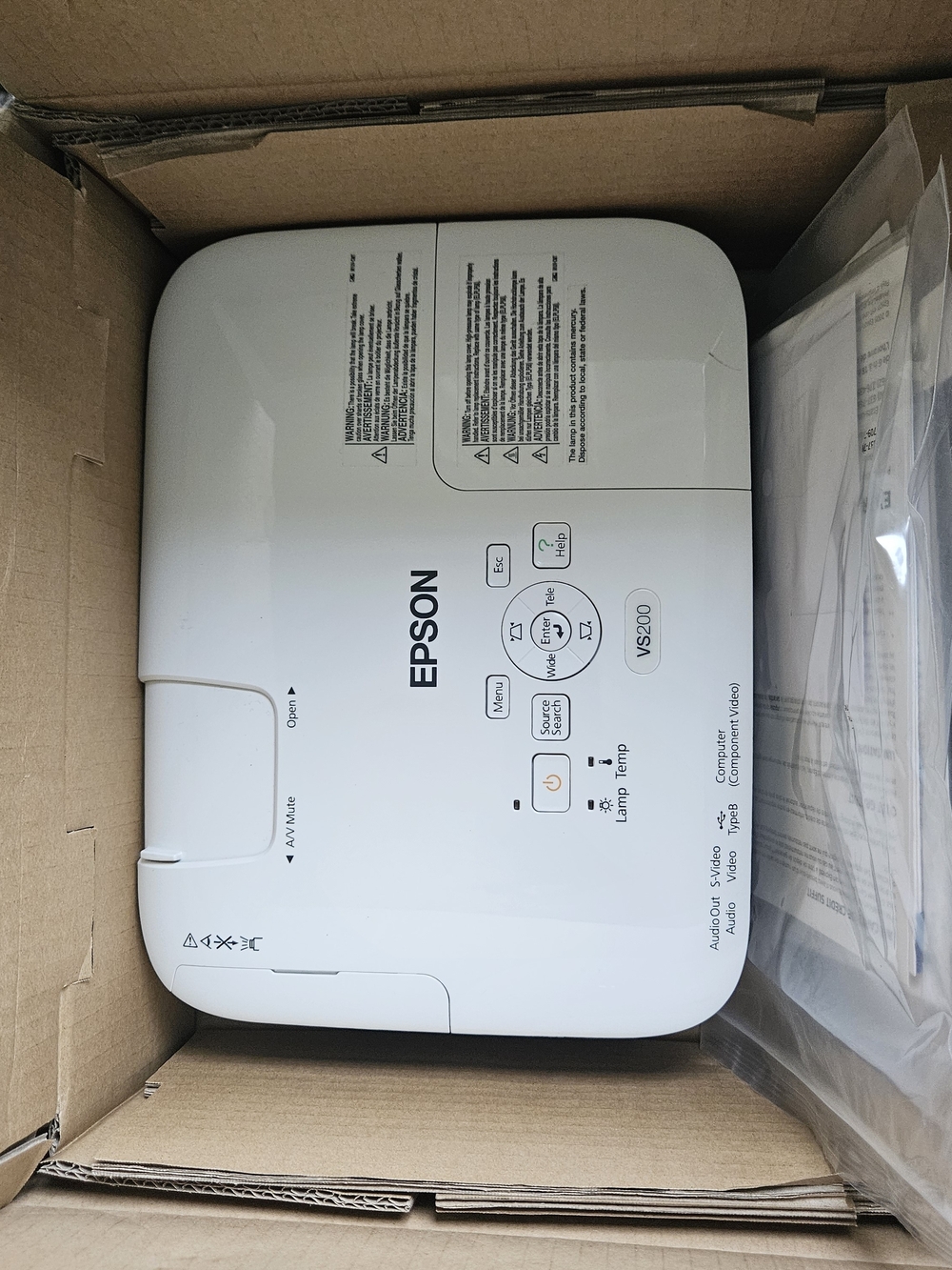 Epson VS200 White Multimedia Projector